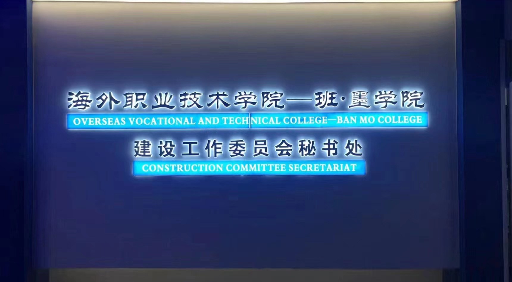 鲁昕部长莅临海外职业技术学院-班墨学院建设工作委员会秘书处